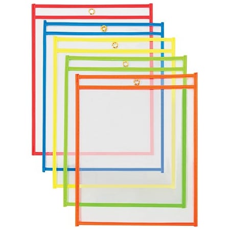 Bsc Preferred 9 x 12'' Neon Job Ticket Holders - Assortment Pack, 25PK BUY04000765